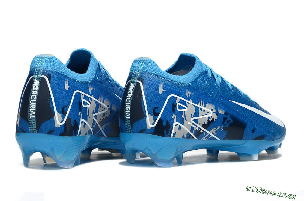Unisex Nike Air Zoom Mercurial Vapor 16 Elite FG Firm Ground Low-Tops Football Boots - Blue/White 6