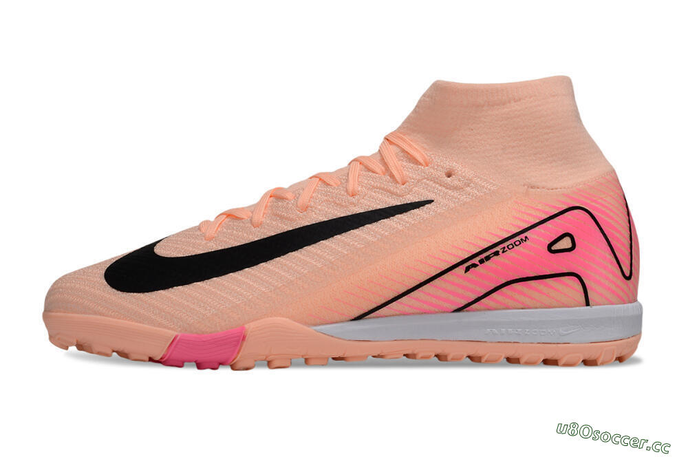 Unisex Nike Air Zoom Mercurial Superfly 10 Elite TF Artificial Turf High-Tops Football Shoes - Pink/Black/Red 0