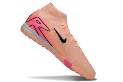 Unisex Nike Air Zoom Mercurial Superfly 10 Elite TF Artificial Turf High-Tops Football Shoes - Pink/Black/Red