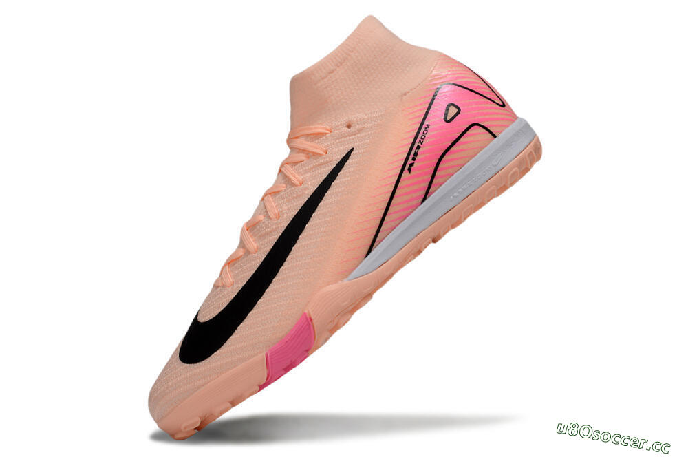 Unisex Nike Air Zoom Mercurial Superfly 10 Elite TF Artificial Turf High-Tops Football Shoes - Pink/Black/Red 5
