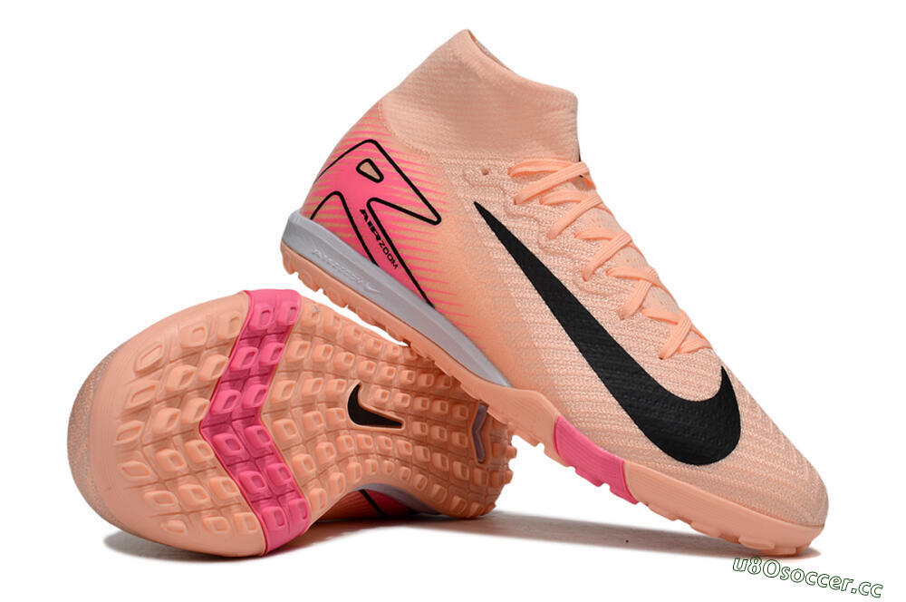 Unisex Nike Air Zoom Mercurial Superfly 10 Elite TF Artificial Turf High-Tops Football Shoes - Pink/Black/Red 1