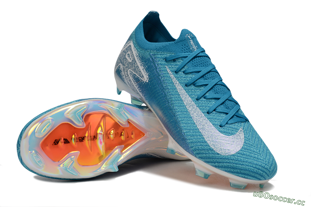 Men's Nike Air Zoom Mercurial Vapor 16 Elite FG Firm Ground Low-Tops Football Boots - Blue/White 4