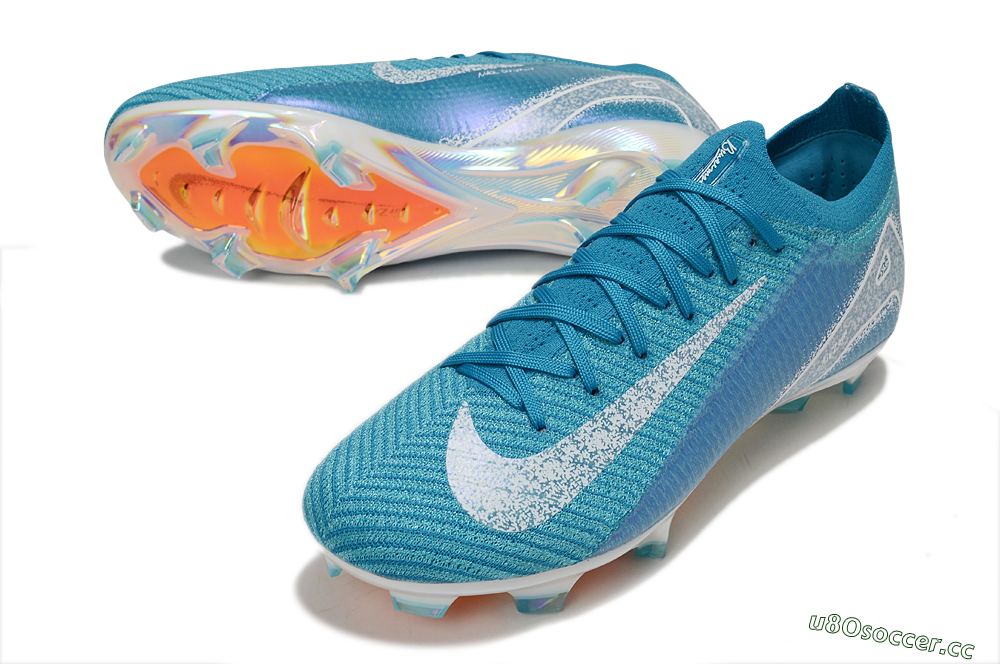 Men's Nike Air Zoom Mercurial Vapor 16 Elite FG Firm Ground Low-Tops Football Boots - Blue/White 3