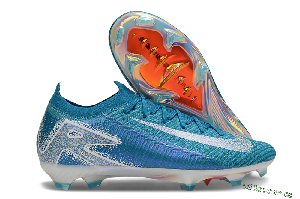 Men's Nike Air Zoom Mercurial Vapor 16 Elite FG Firm Ground Low-Tops Football Boots - Blue/White 2