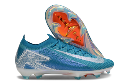 Men's Nike Air Zoom Mercurial Vapor 16 Elite FG Firm Ground Low-Tops Football Boots - Blue/White