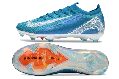 Men's Nike Air Zoom Mercurial Vapor 16 Elite FG Firm Ground Low-Tops Football Boots - Blue/White