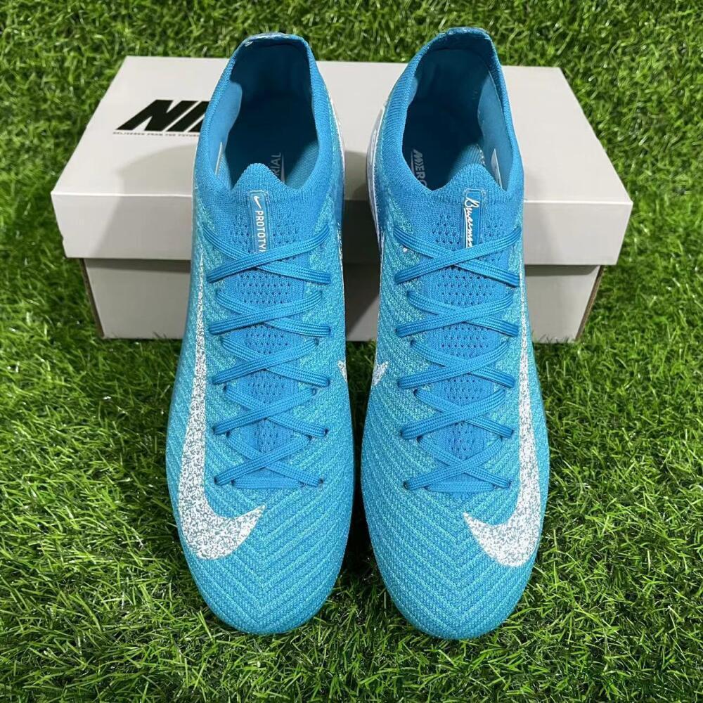 Men's Nike Air Zoom Mercurial Vapor 16 Elite FG Firm Ground Low-Tops Football Boots - Blue/White