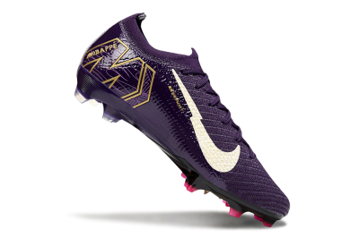 Men's Nike Air Zoom Mercurial Vapor 16 Elite FG Firm Ground Low-Tops Football Boots - Purple/White/Gold