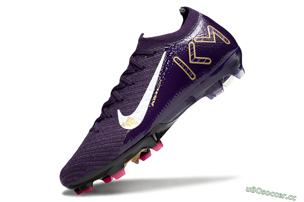 Men's Nike Air Zoom Mercurial Vapor 16 Elite FG Firm Ground Low-Tops Football Boots - Purple/White/Gold 6