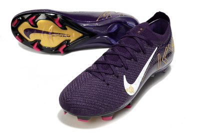 Men's Nike Air Zoom Mercurial Vapor 16 Elite FG Firm Ground Low-Tops Football Boots - Purple/White/Gold