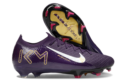 Men's Nike Air Zoom Mercurial Vapor 16 Elite FG Firm Ground Low-Tops Football Boots - Purple/White/Gold