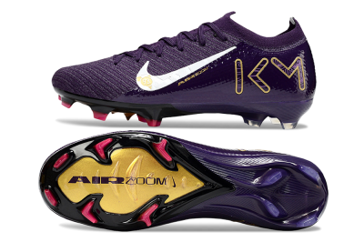 Men's Nike Air Zoom Mercurial Vapor 16 Elite FG Firm Ground Low-Tops Football Boots - Purple/White/Gold