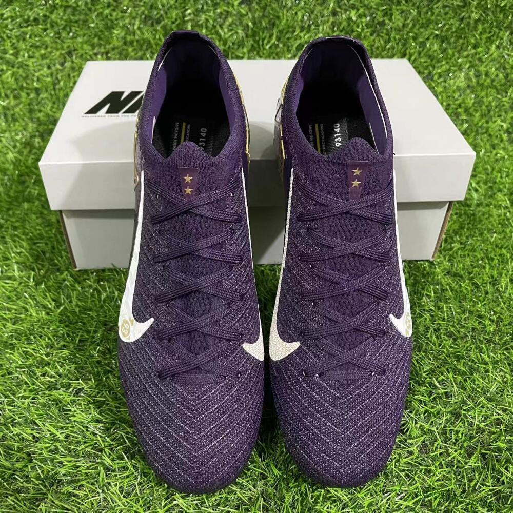 Men's Nike Air Zoom Mercurial Vapor 16 Elite FG Firm Ground Low-Tops Football Boots - Purple/White/Gold