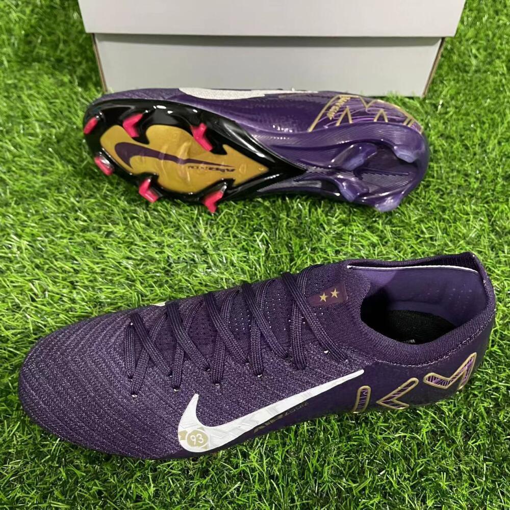 Men's Nike Air Zoom Mercurial Vapor 16 Elite FG Firm Ground Low-Tops Football Boots - Purple/White/Gold