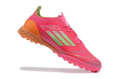 Unisex Adidas F50 Pro TF Artificial Turf Low-Tops Football Shoes - Red/Yellow/Orange