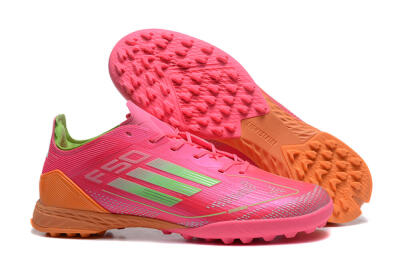 Unisex Adidas F50 Pro TF Artificial Turf Low-Tops Football Shoes - Red/Yellow/Orange