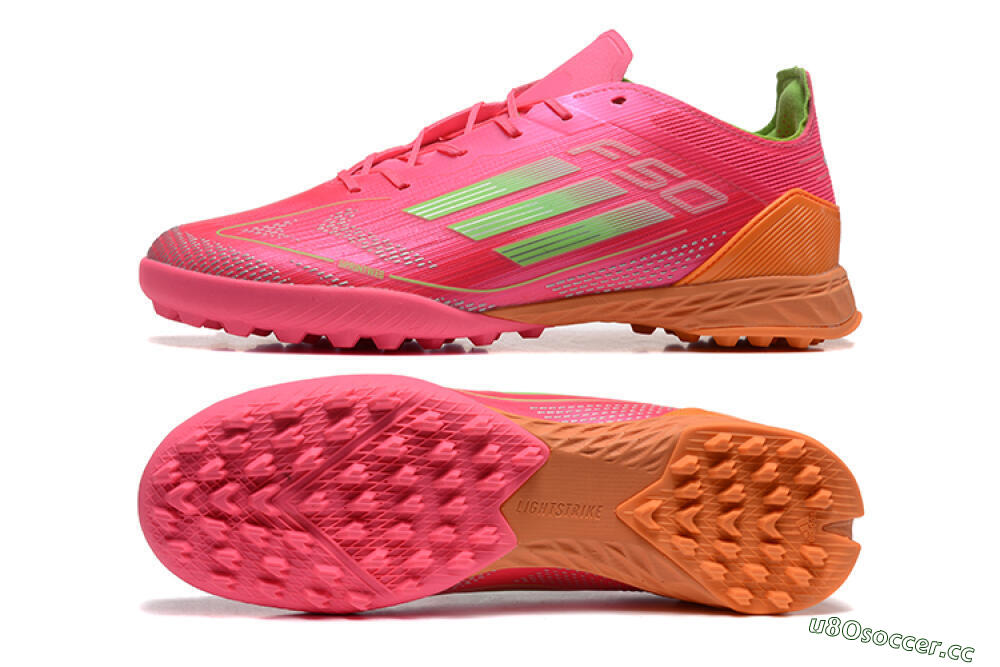 Unisex Adidas F50 Pro TF Artificial Turf Low-Tops Football Shoes - Red/Yellow/Orange 1