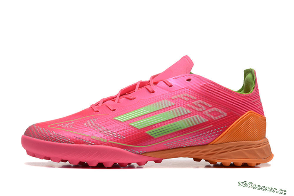 Unisex Adidas F50 Pro TF Artificial Turf Low-Tops Football Shoes - Red/Yellow/Orange 0