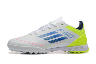Unisex Adidas F50 Pro TF Artificial Turf Low-Tops Football Shoes - Grey/Blue/Yellow