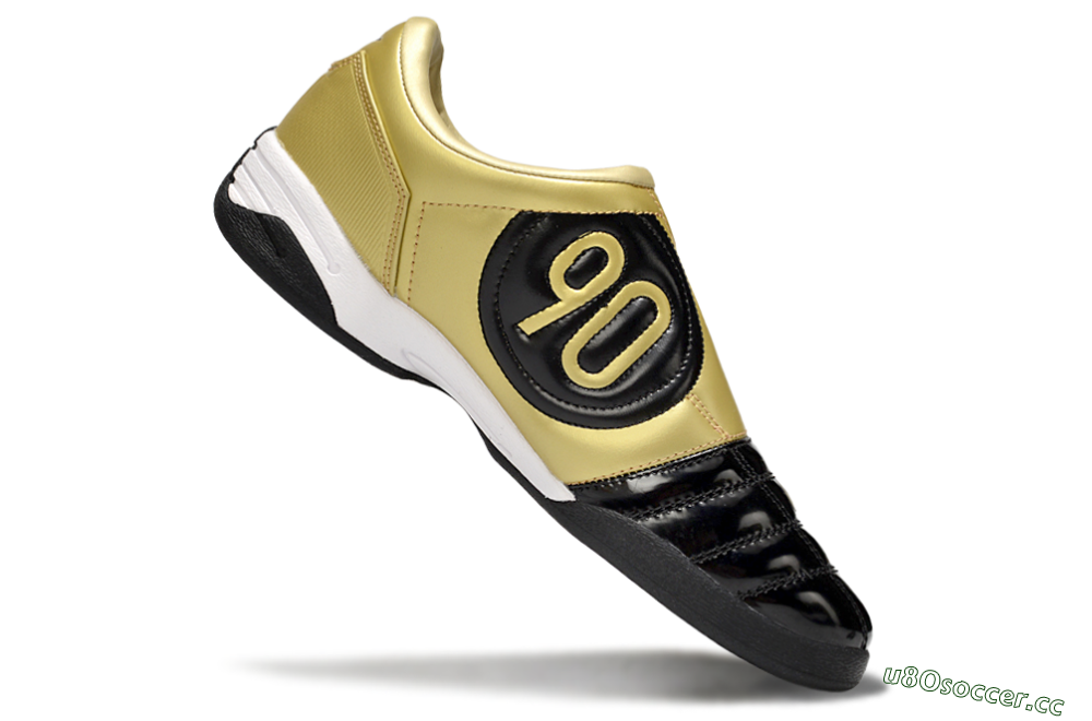 Men's Nike Total 90 III IC Indoor & Futsal Low-Tops Football Shoes - Black/Gold 5