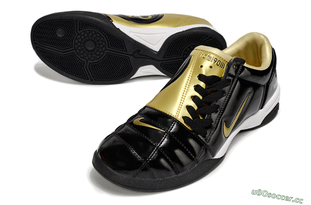 Men's Nike Total 90 III IC Indoor & Futsal Low-Tops Football Shoes - Black/Gold 3