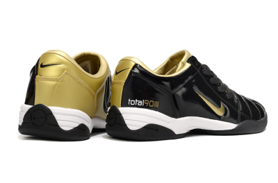 Men's Nike Total 90 III IC Indoor & Futsal Low-Tops Football Shoes - Black/Gold
