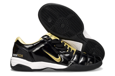 Men's Nike Total 90 III IC Indoor & Futsal Low-Tops Football Shoes - Black/Gold
