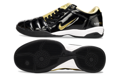 Men's Nike Total 90 III IC Indoor & Futsal Low-Tops Football Shoes - Black/Gold