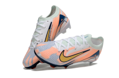 Kids Nike Air Zoom Mercurial Vapor 16 Elite FG Firm Ground Low-Tops Football Boots - Pink/Yellow/Blue