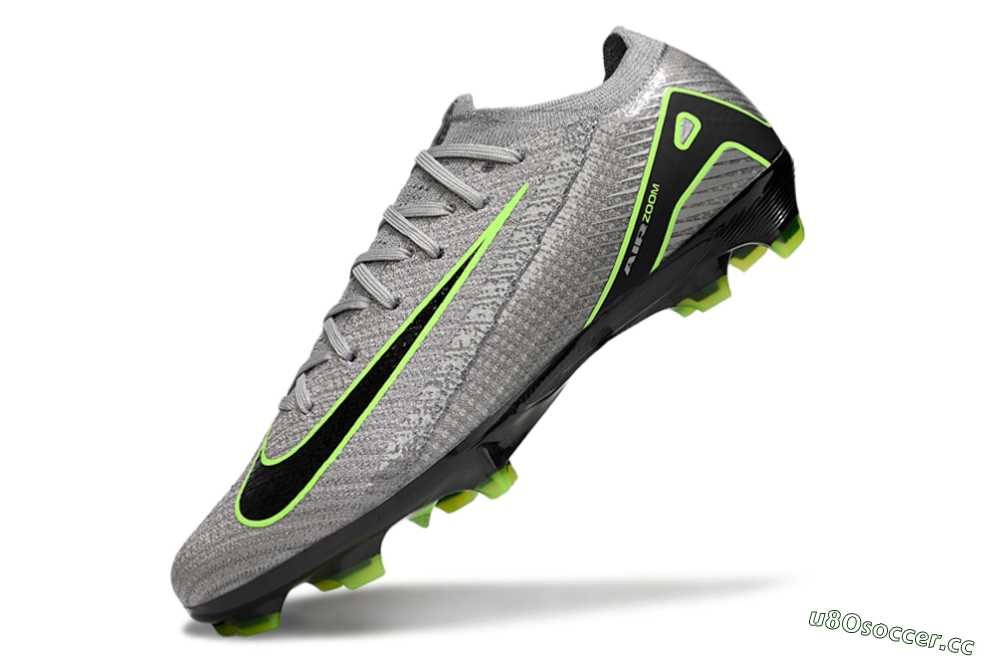 Men's Nike Air Zoom Mercurial Vapor 16 Elite FG Firm Ground Low-Tops Football Boots - Grey/Yellow/Black 6