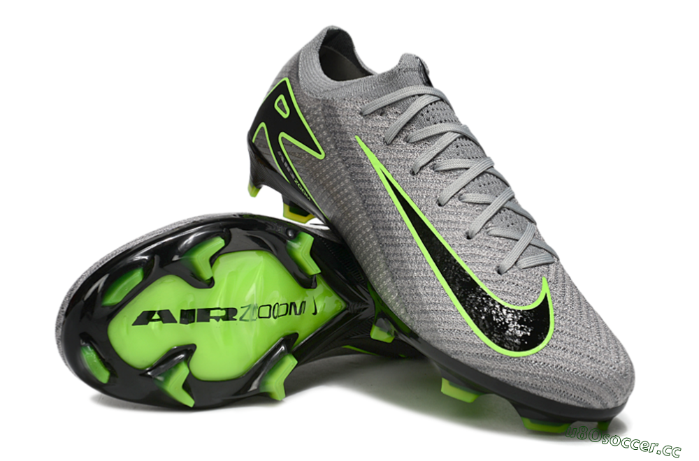 Men's Nike Air Zoom Mercurial Vapor 16 Elite FG Firm Ground Low-Tops Football Boots - Grey/Yellow/Black 4