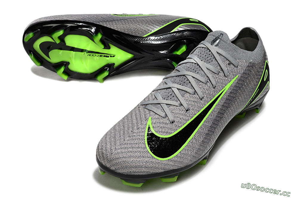 Men's Nike Air Zoom Mercurial Vapor 16 Elite FG Firm Ground Low-Tops Football Boots - Grey/Yellow/Black 3