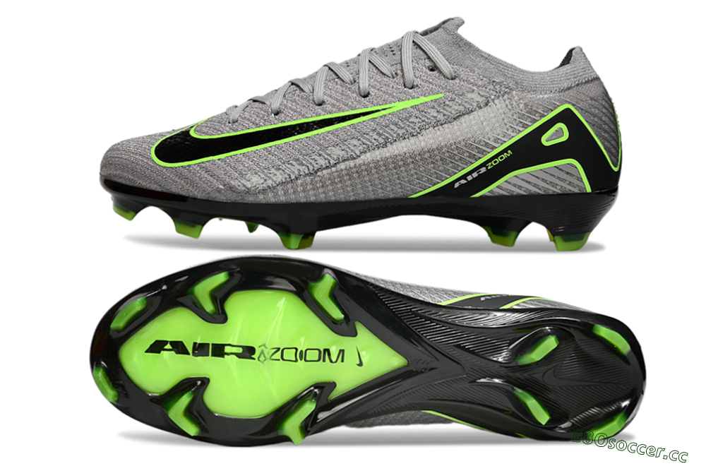 Men's Nike Air Zoom Mercurial Vapor 16 Elite FG Firm Ground Low-Tops Football Boots - Grey/Yellow/Black 1