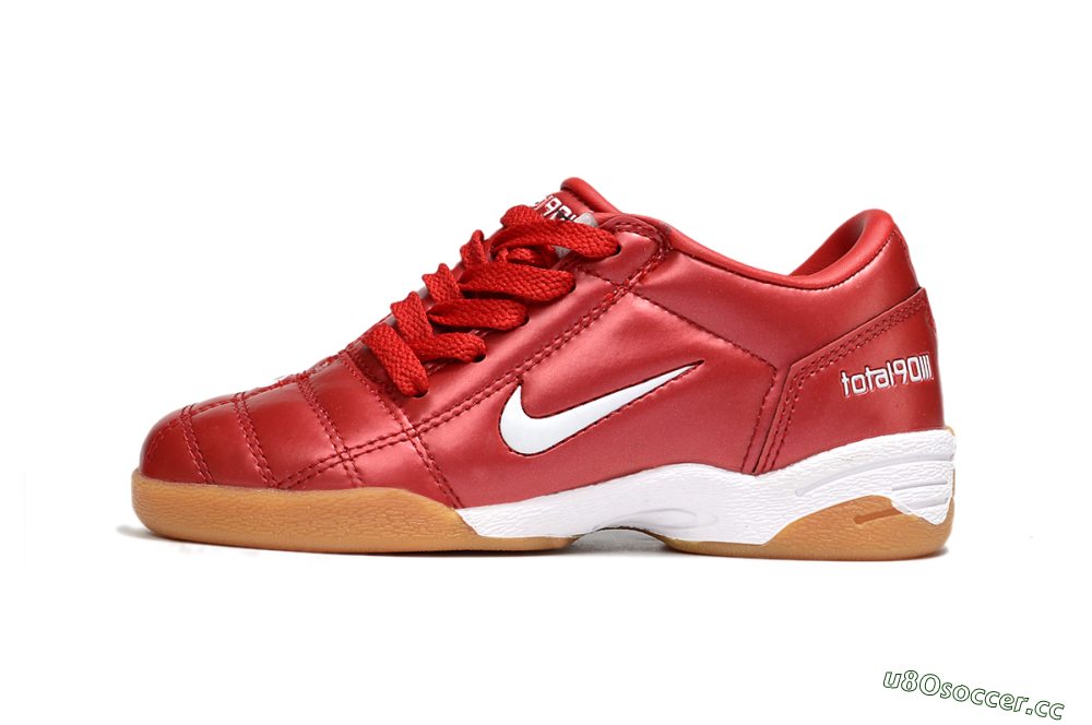Kids Nike Total 90 III IC Indoor & Futsal Low-Tops Football Shoes - Red/White 0