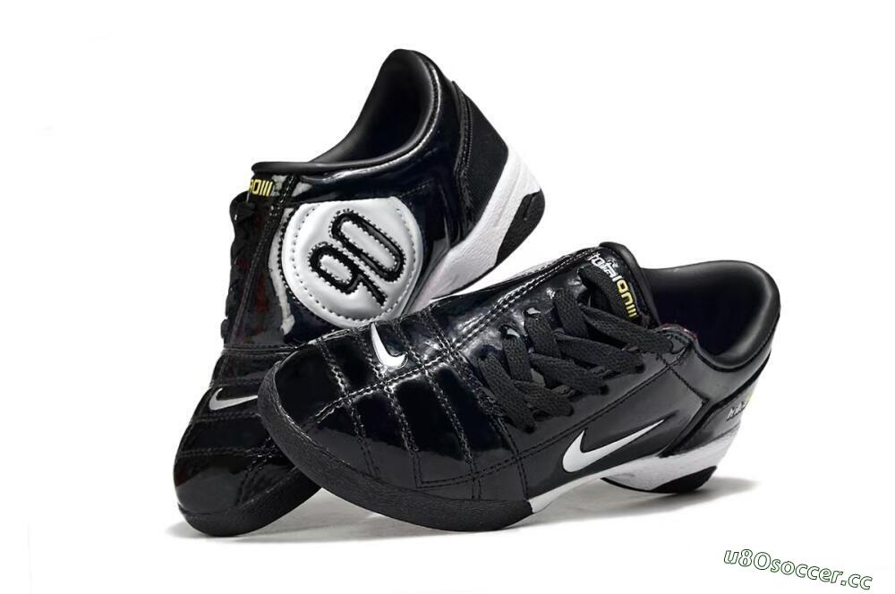 Kids Nike Total 90 III IC Indoor & Futsal Low-Tops Football Shoes - Black/White 3