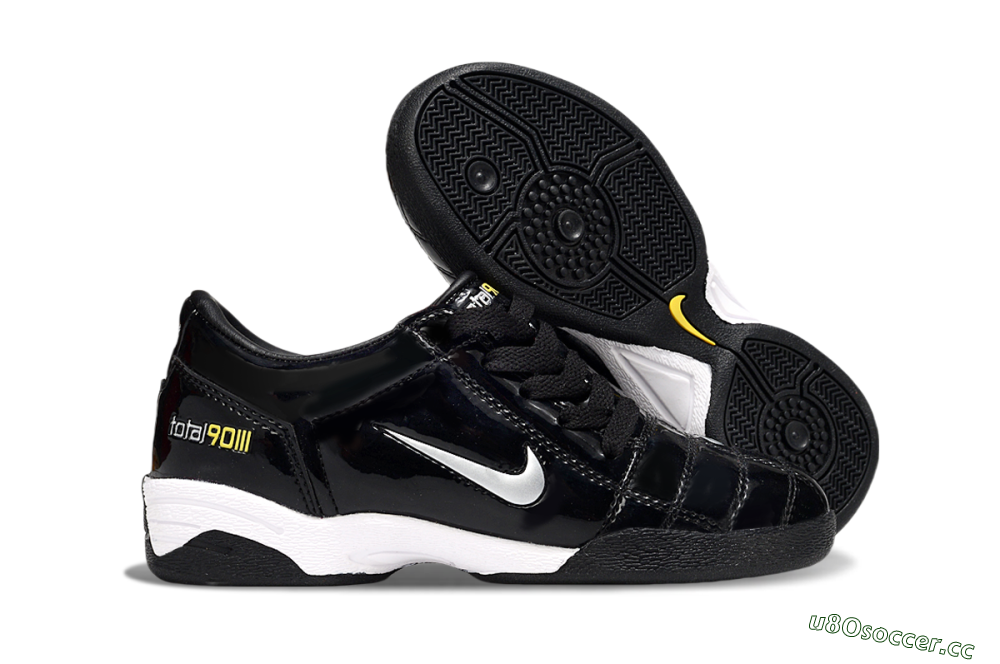 Kids Nike Total 90 III IC Indoor & Futsal Low-Tops Football Shoes - Black/White 2