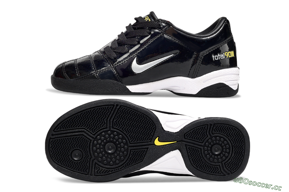 Kids Nike Total 90 III IC Indoor & Futsal Low-Tops Football Shoes - Black/White 1