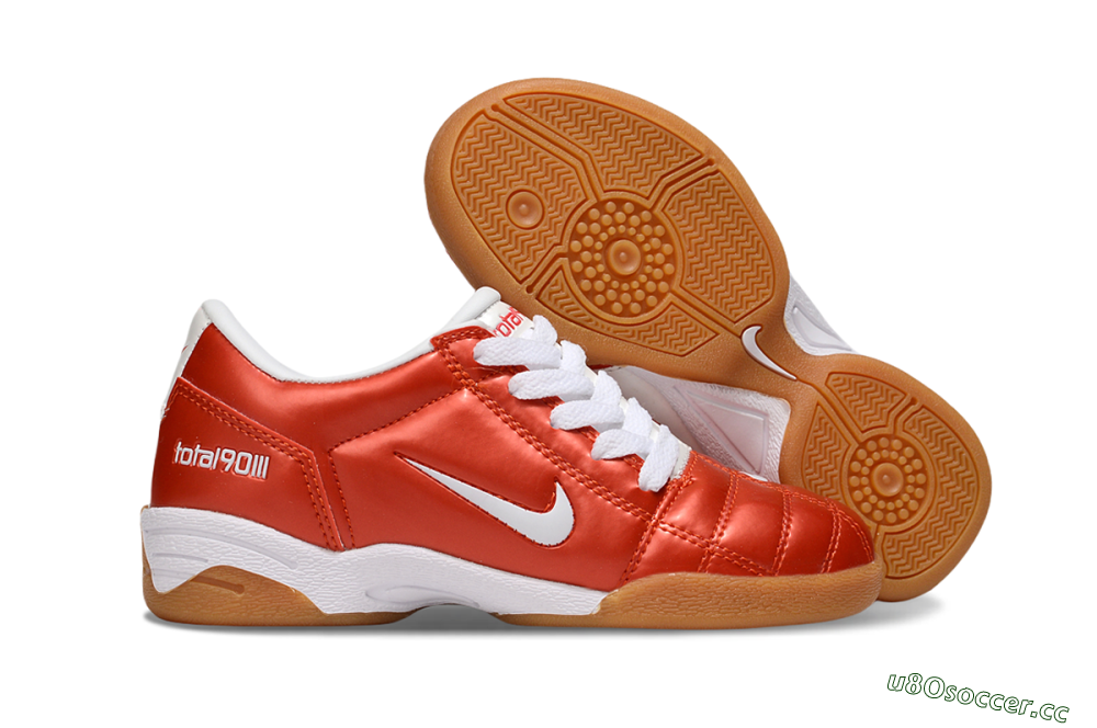 Kids Nike Total 90 III IC Indoor & Futsal Low-Tops Football Shoes - Red/White 2