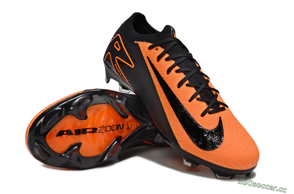 Men's Nike Air Zoom Mercurial Vapor 16 Elite FG Firm Ground Low-Tops Football Boots - Orange/Black 4