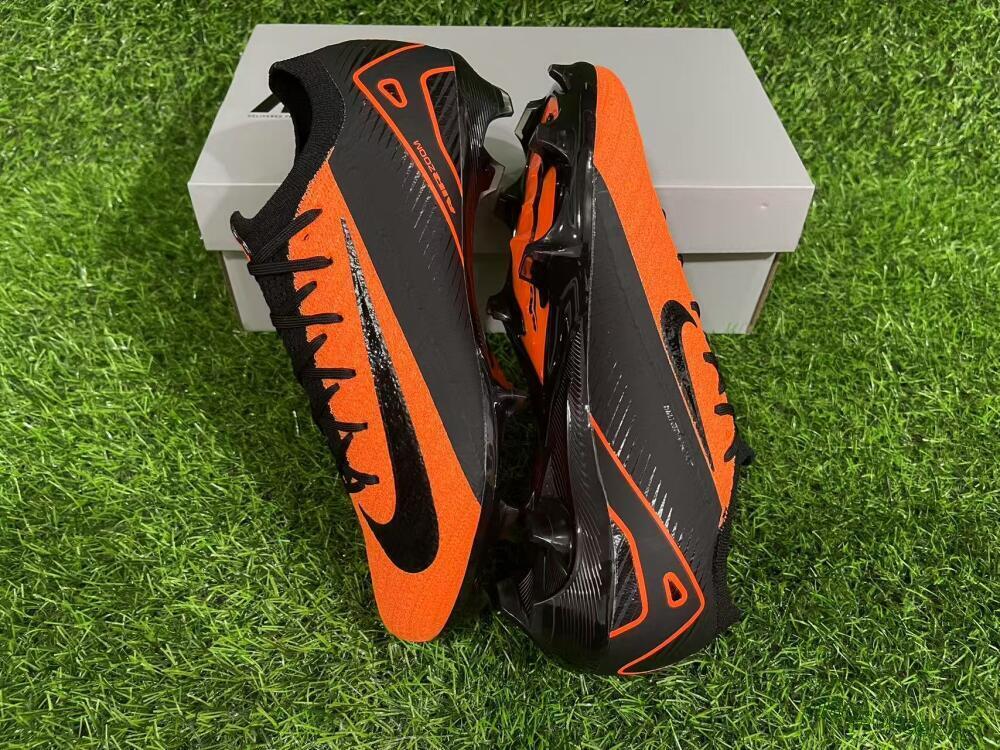 Men's Nike Air Zoom Mercurial Vapor 16 Elite FG Firm Ground Low-Tops Football Boots - Orange/Black