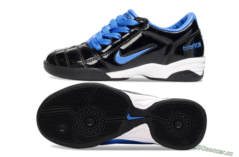 Kids Nike Total 90 III IC Indoor & Futsal Low-Tops Football Shoes - Black/Blue/White 1