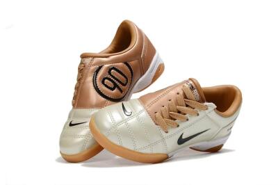 Kids Nike Total 90 III IC Indoor & Futsal Low-Tops Football Shoes - Beige/Black/White