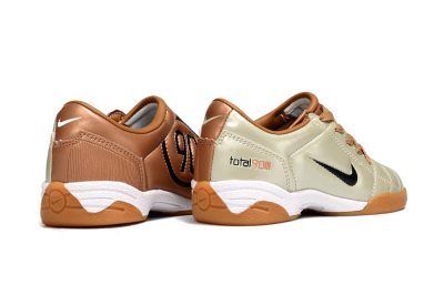 Kids Nike Total 90 III IC Indoor & Futsal Low-Tops Football Shoes - Beige/Black/White