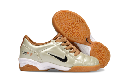 Kids Nike Total 90 III IC Indoor & Futsal Low-Tops Football Shoes - Beige/Black/White