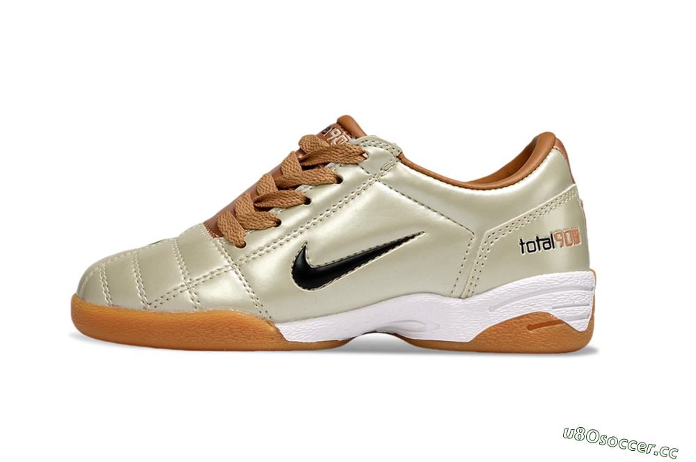Kids Nike Total 90 III IC Indoor & Futsal Low-Tops Football Shoes - Beige/Black/White 0