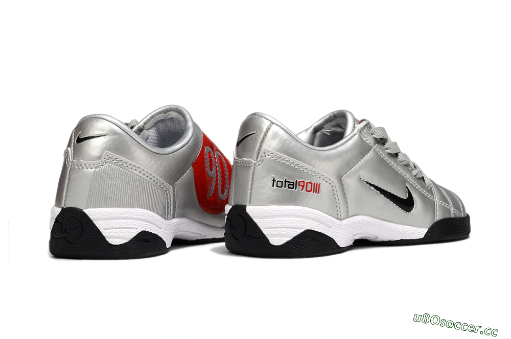 Kids Nike Total 90 III IC Indoor & Futsal Low-Tops Football Shoes - Silver/Black/White 6