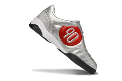 Kids Nike Total 90 III IC Indoor & Futsal Low-Tops Football Shoes - Silver/Black/White