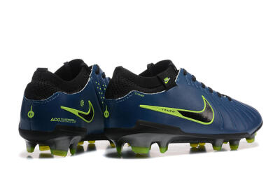 Men's Nike Tiempo Legend 10 Elite FG Firm Ground Low-Tops Football Boots - Blue/Black/Yellow