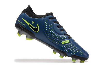 Men's Nike Tiempo Legend 10 Elite FG Firm Ground Low-Tops Football Boots - Blue/Black/Yellow