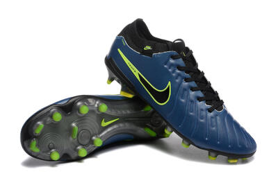 Men's Nike Tiempo Legend 10 Elite FG Firm Ground Low-Tops Football Boots - Blue/Black/Yellow